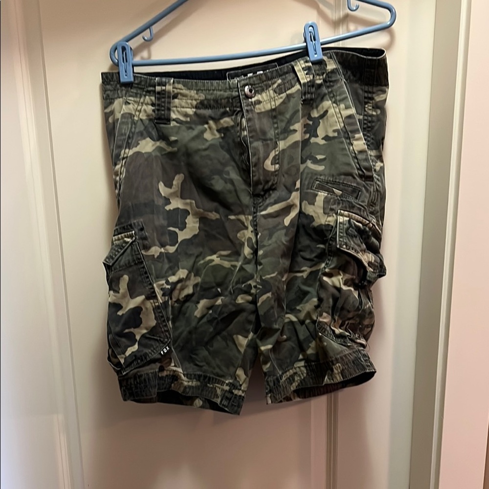 Fox Green and Brown Cargo Shorts Durable Cotton Blend